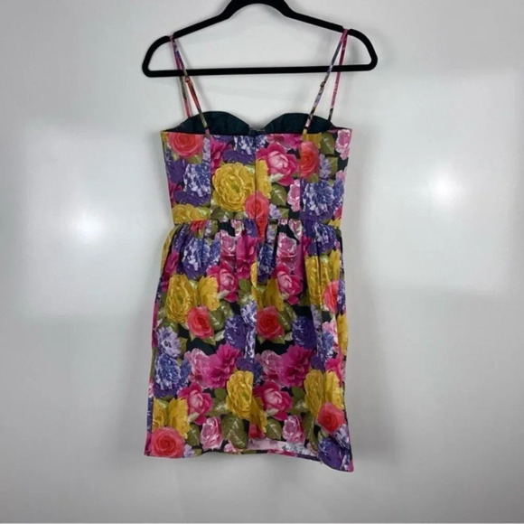 NEW Topshop Floral Print Sleeveless Corset Mini Dress Women's Size US 8 - Picture 4 of 11